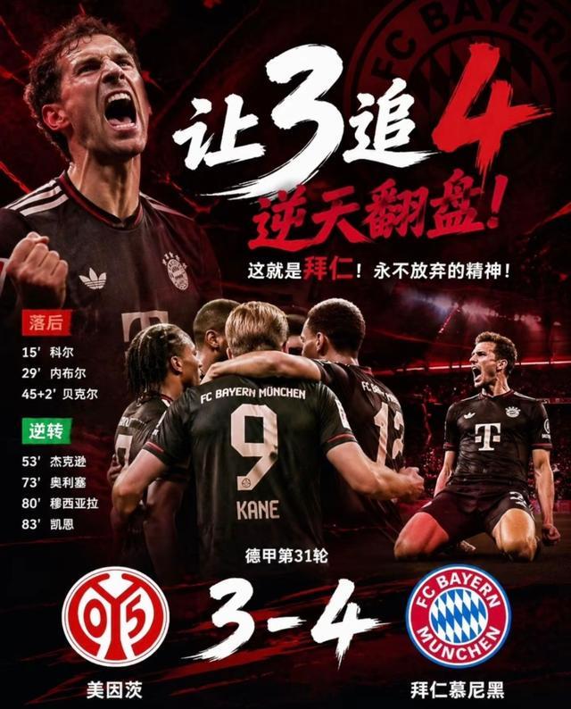 元游棋牌官方网站-从0-3到4-3！拜仁30分钟轰4球逆转！南大王在德甲真就没有对手了